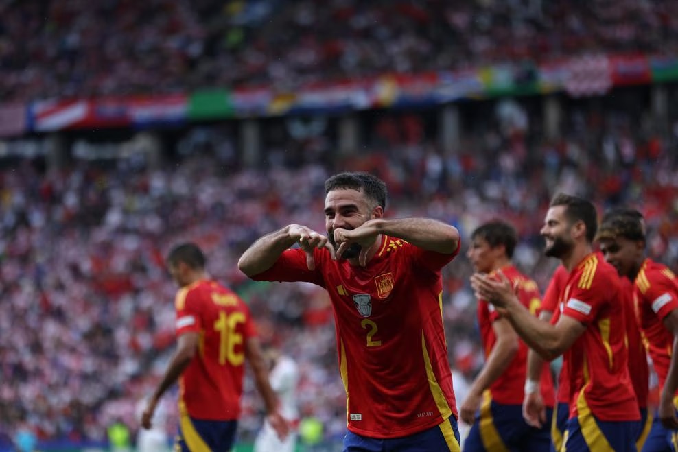 Đội tuyển Tây Ban Nha tạo lợi thế quá lớn ngay trong hiệp 1. Ảnh: UEFA