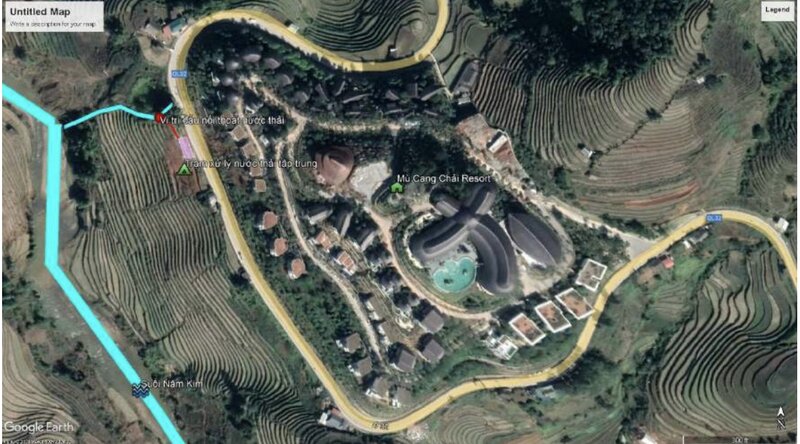 Vị trí của khu nghỉ dưỡng. Ảnh: ĐTM