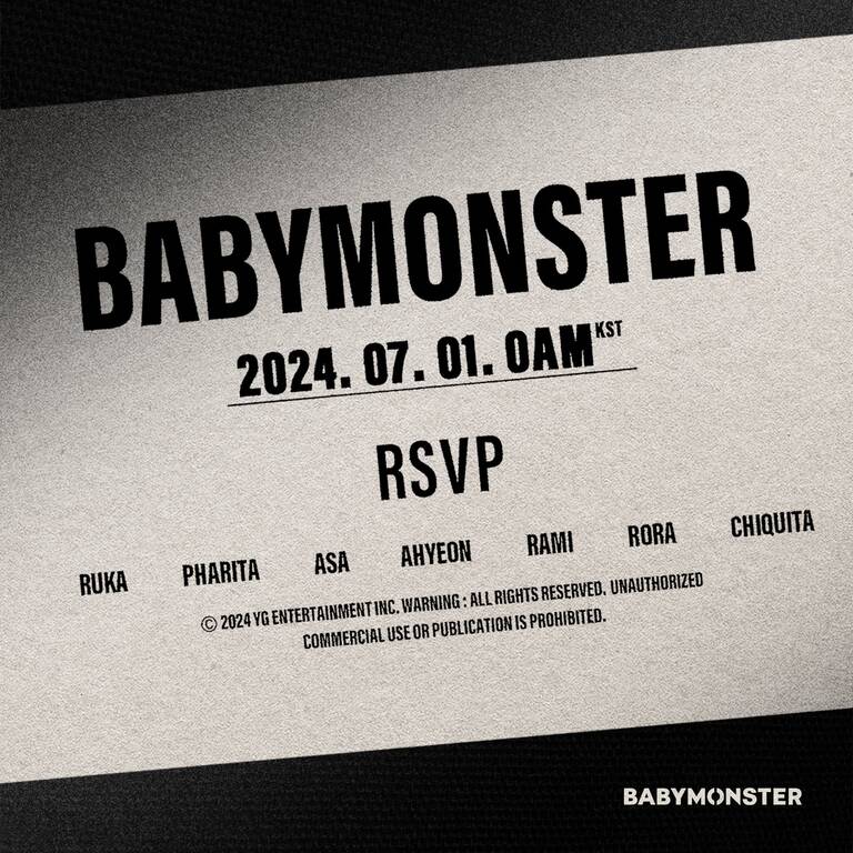Baby Monster hé lộ hoạt động mới vào ngày 1.7.2024. Ảnh: YG