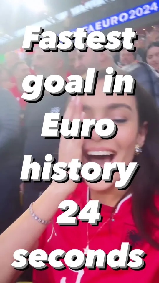 Eva Murati ăn mừng khoảnh khắc lịch sử của bóng đá Albania. Ảnh: Instagram Eva Murati