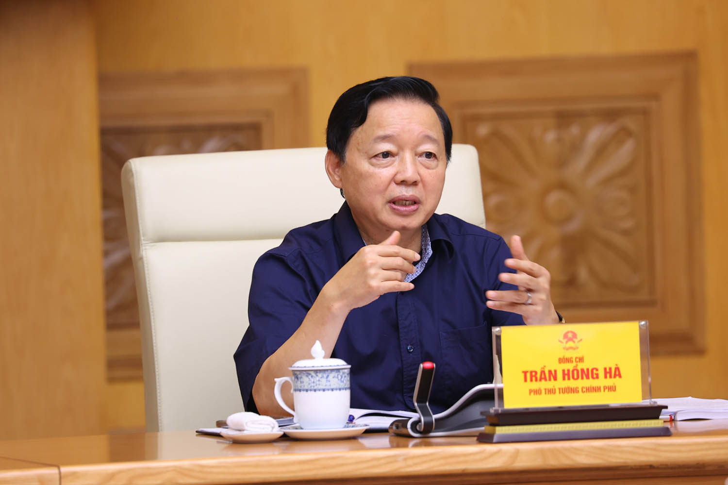 Phó Thủ tướng Chính phủ Trần Hồng Hà chủ trì cuộc họp. Ảnh: VGP