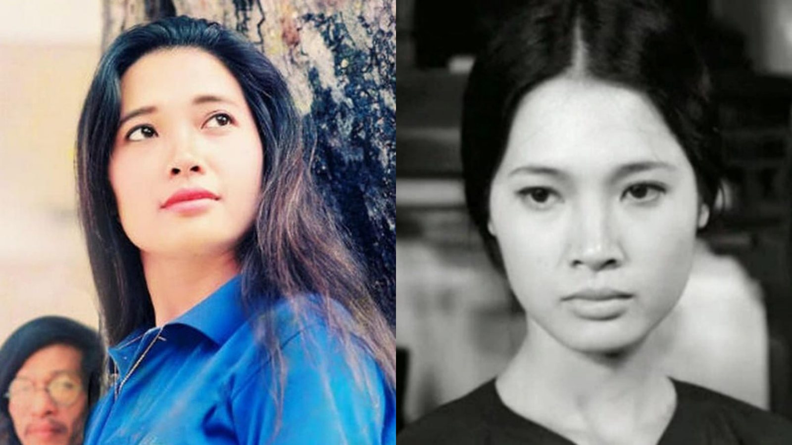 Nhan sắc nghệ sĩ Lê Vân thời trẻ. Ảnh: Cắt từ phim