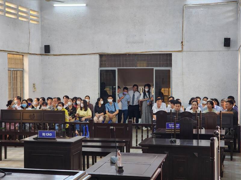 Quang cảnh phiên tòa: Ảnh: Cao Nguyên