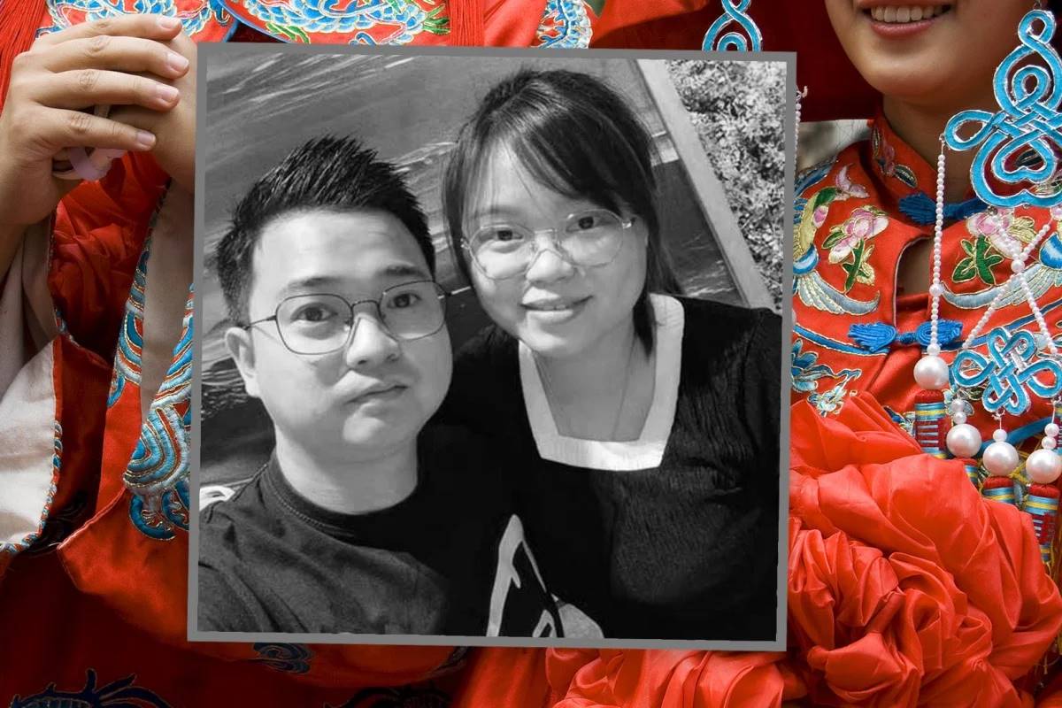 Cặp đôi Trung Quốc sống tại Malaysia được gia đình tổ chức đám cưới sau khi qua đời. Ảnh: SCMP