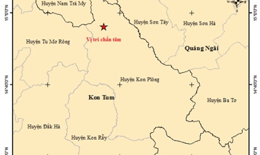 Trong ngày 18.6, Kon Tum ghi nhận 2 trận động đất. Ảnh: Viện Vật lý địa cầu Việt Nam