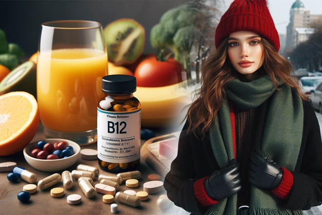 Vitamin B12 đóng vai trò quan trọng trong việc hỗ trợ chức năng nhận thức, duy trì trí nhớ và khả năng tập trung. Ảnh: AI - Thiện Nhân