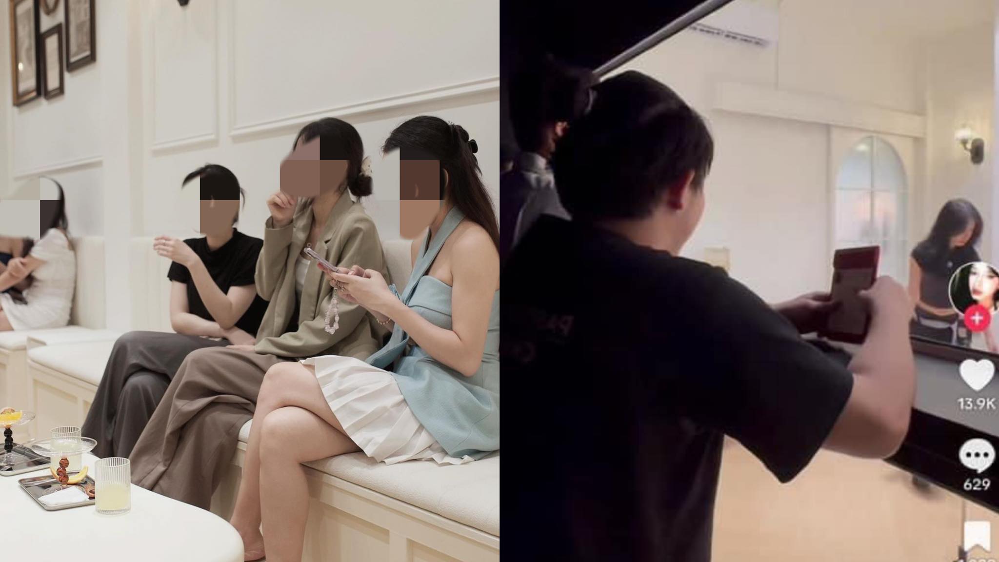 Dịch vụ hẹn hò giấu mặt của quán cà phê gây phẫn nộ. Ảnh: Chụp màn hình