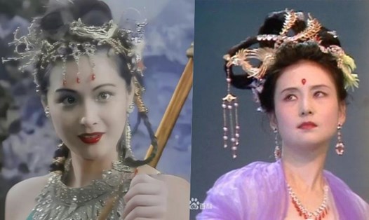 Hai bóng hồng giàu có của "Tây Du Ký 1986". Ảnh: Xinhua.