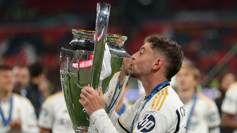 Valverde có lần thứ 2 vô địch Champions League. Ảnh: CLB Real Madrid