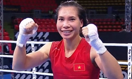 Hà Thị Linh giành vé dự Olympic 2024 môn boxing. Ảnh: Cắt từ video