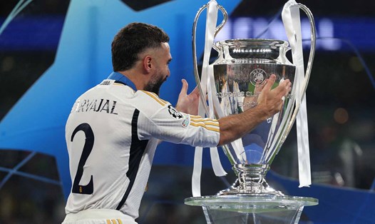 Dani Carvajal đã có 6 danh hiệu Champions League cùng Real Madrid. Ảnh: AFP