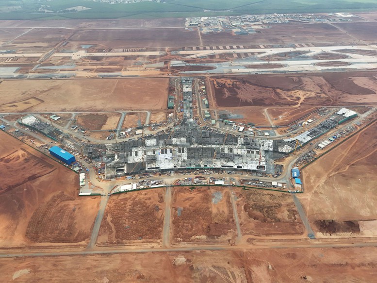 Tiến độ xây dựng dự án Sân bay Quốc tế Long Thành. Nguồn: ACV