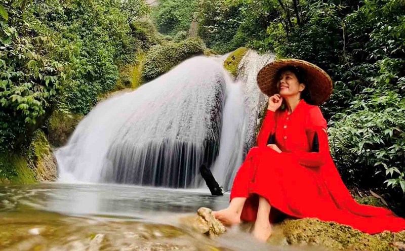 Thác Nậm Lúc - Báu vật của cao nguyên Sìn Hồ. Ảnh: Nguyễn Thị Thủy