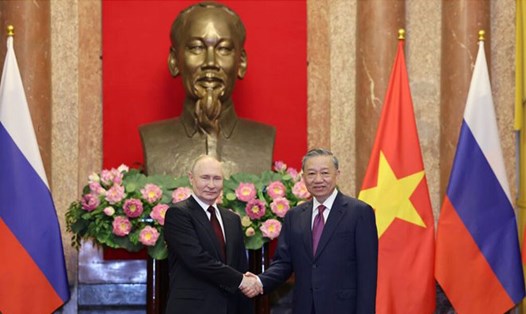 Tổng thống Nga Vladimir Putin đã mời Chủ tịch nước Tô Lâm dự lễ kỷ niệm 80 năm ngày chiến thắng phát xít trong Cuộc chiến tranh Vệ quốc vĩ đại của Nga. Ảnh: Hải Nguyễn