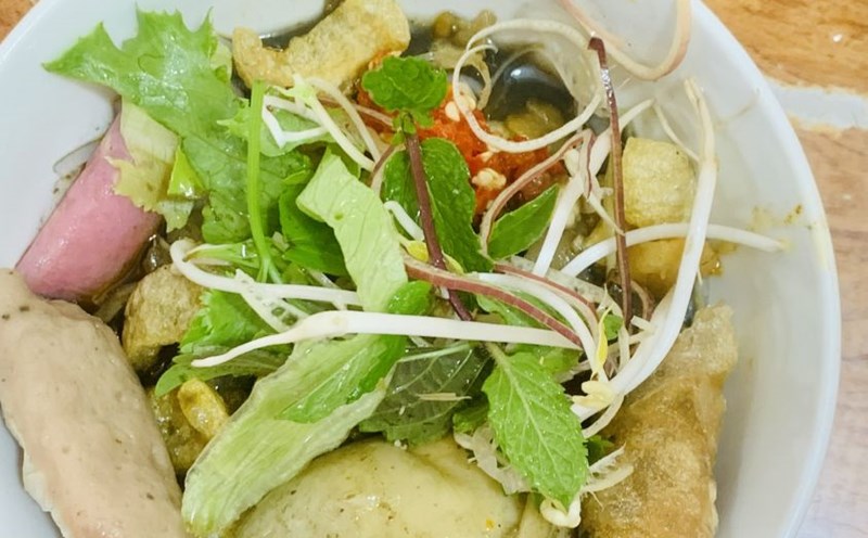 Bún mắm cua Tây Nguyên. Ảnh: Hải An