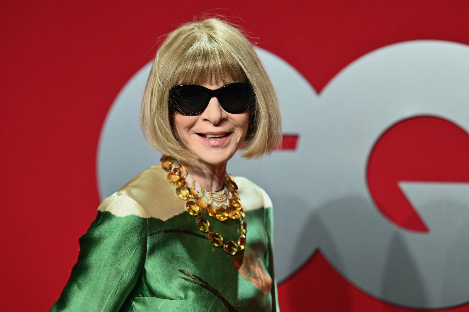 Anna Wintour - Tổng Biên tập Tạp chí Vogue - là một trong những nhà báo người Anh rất thành công tại Mỹ. Ảnh: AFP 