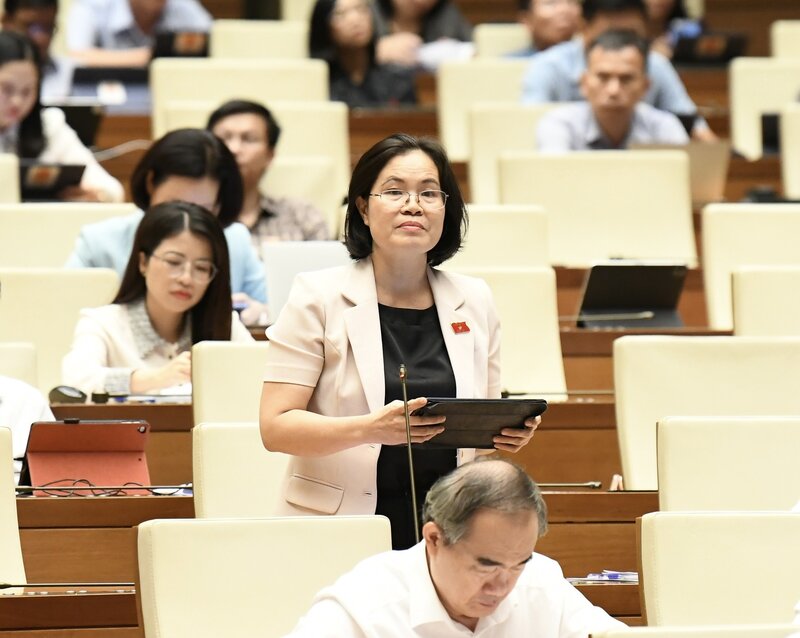 Đại biểu Nguyễn Thị Hồng Hạnh (đoàn ĐBQH TPHCM). Ảnh:  Quốc hội 