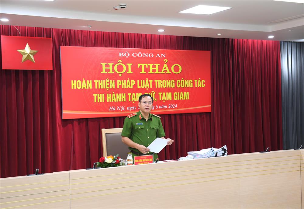 Thứ trưởng Nguyễn Văn Long phát biểu tại Hội thảo. Ảnh: Bộ Công an