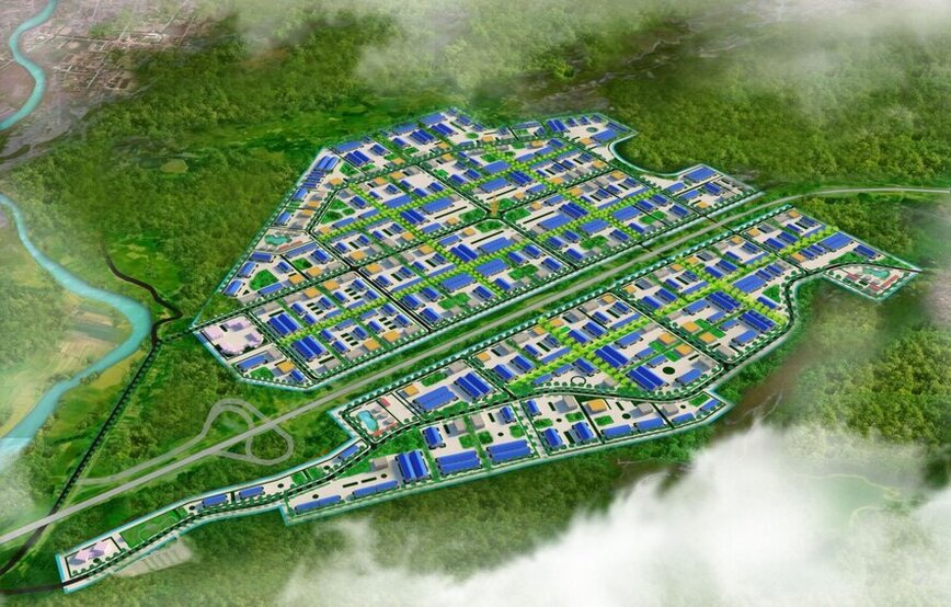 Khu công nghiệp Hạ Hòa sẽ được xây dựng ở 2 bên tuyến cao tốc Nội Bài - Lào Cai. Ảnh: UBND huyện Hạ Hòa.