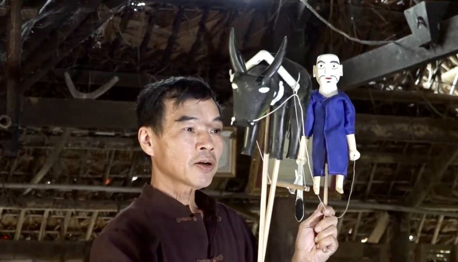 Nghề múa rối cạn Thẩm Rộc đang đứng trước nguy cơ mai một, cần được gìn giữ, phát huy. Ảnh: Văn Tùng