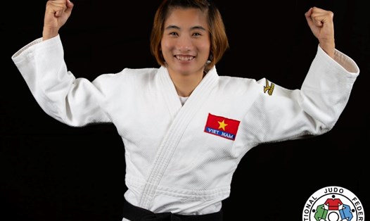 Võ sĩ judo Hoàng Thị Tình giành quyền dự Olympic Paris 2024. Ảnh: IJF

