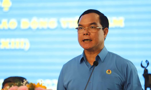 Ông Nguyễn Đình Khang - Chủ tịch Tổng Liên đoàn Lao động Việt Nam. Ảnh: Hữu Long