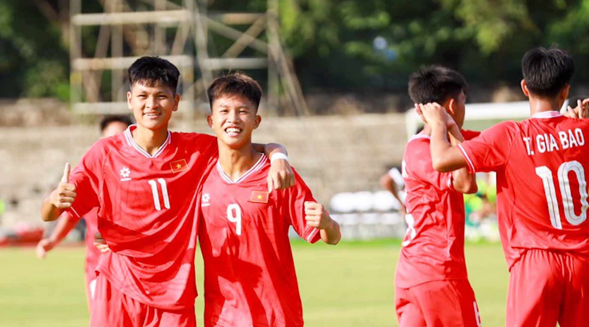 U16 Việt Nam ghi bàn liên tiếp. Ảnh: VFF