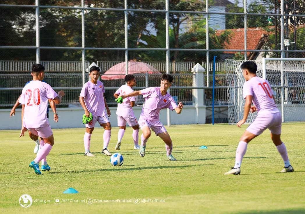 Tuyển U16 Việt Nam có sự chuẩn bị kĩ lưỡng cho giải U16 Đông Nam Á 2024. Ảnh: VFF