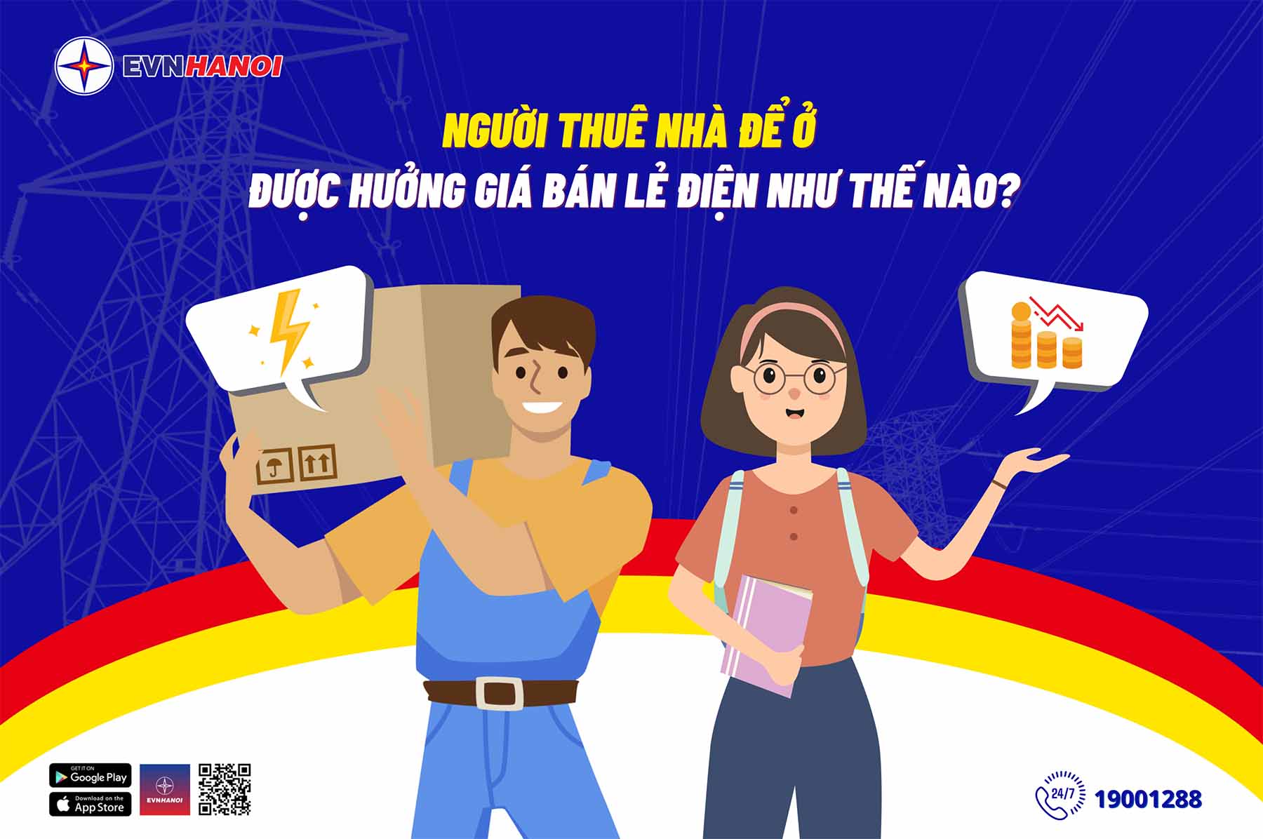 Những phương án để người thuê nhà được hưởng giá bán lẻ điện. Ảnh: EVNHANOI