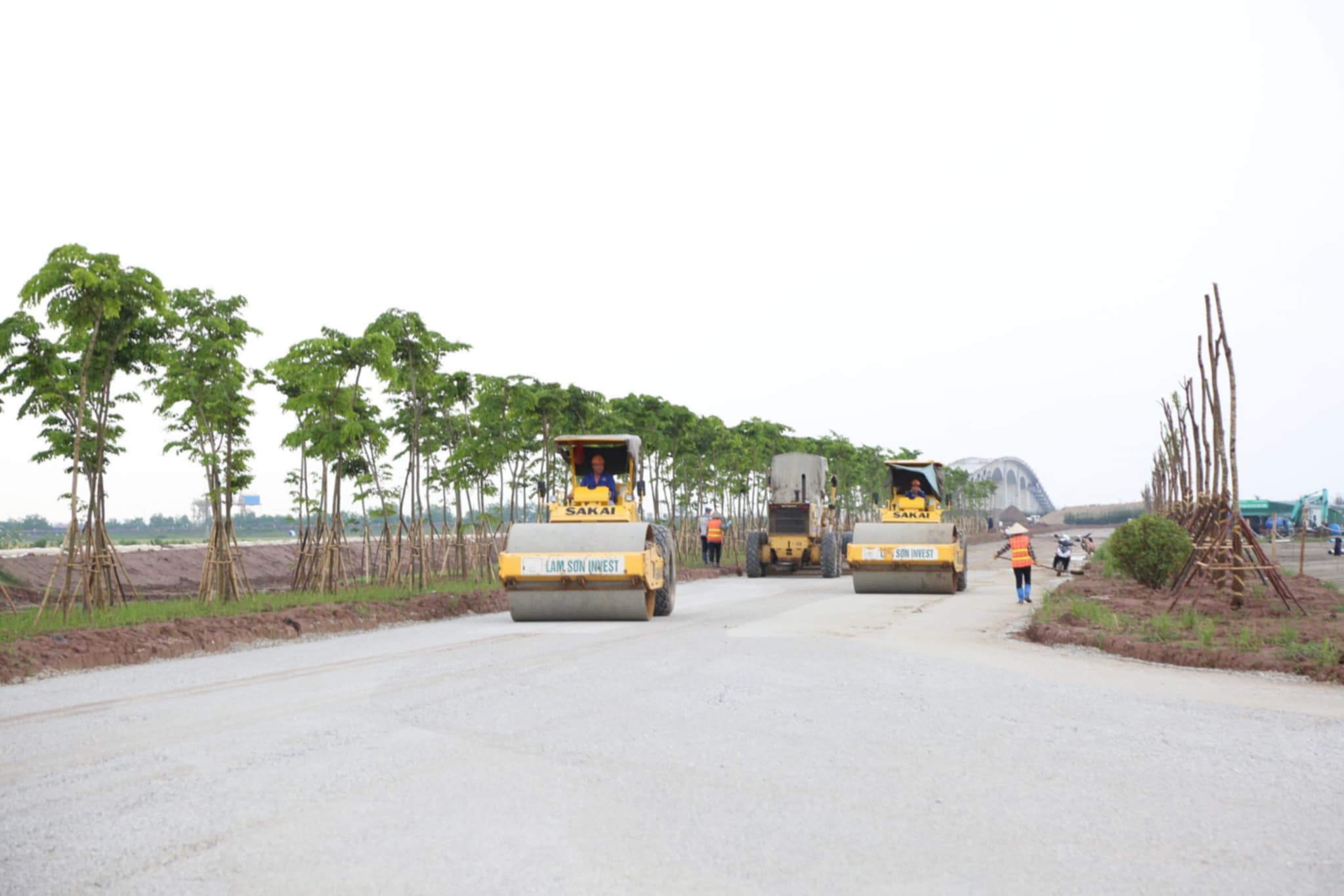 Hạ tầng, cây xanh trong khu công nghiệp Hải Long (huyện Tiền Hải, tỉnh Thái Bình). Ảnh: Nam Hồng