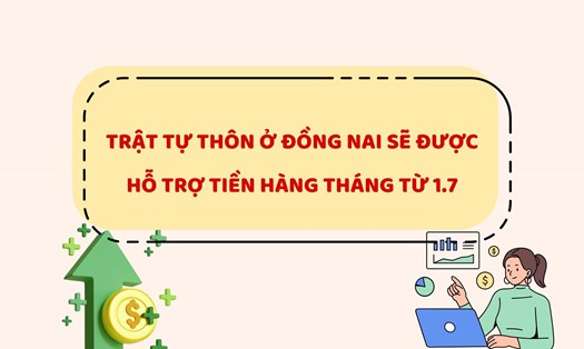 Trật tự thôn ở Đồng Nai sẽ được hỗ trợ tiền hàng tháng từ 1.7. Đồ họa: Ngọc Diệp 