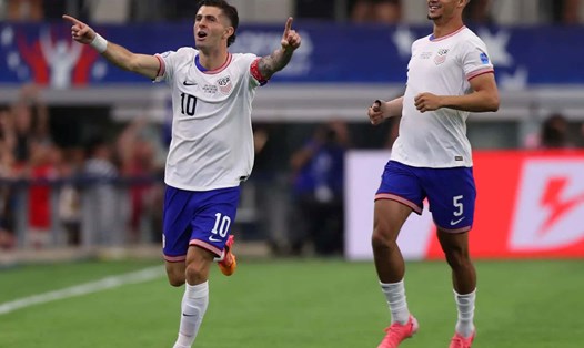 Christian Pulisic và đội tuyển Mỹ có 3 điểm ngày ra quân Copa America 204. Ảnh: Copa America