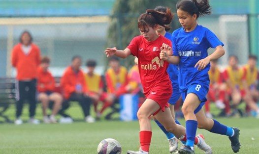 Giải bóng đá nữ U16 Quốc gia 2024 có 5 đội bóng tham dự. Ảnh: VFF