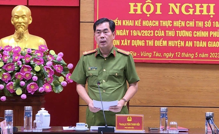 Thượng tá Trần Thanh Hiển, Phó Giám đốc Công an tỉnh Bà Rịa - Vũng Tàu. Ảnh: Công an Bà Rịa - Vũng Tàu