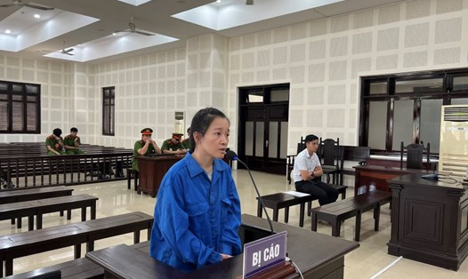 Nguyễn Thị Thanh Thủy tại tòa. Ảnh: Trang Trần