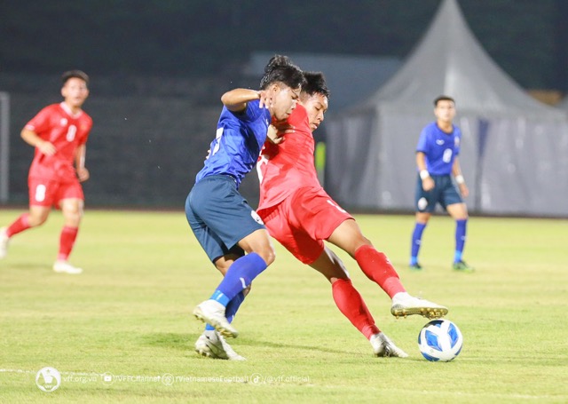 U16 Việt Nam đã có trận đấu đầy nỗ lực. Ảnh: VFF