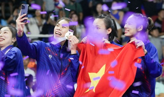 Tuyển bóng chuyền nữ Việt Nam có cơ hội dự Giải vô địch thế giới 2025. Ảnh: VFV