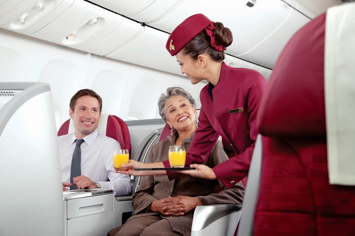 Qatar Airways được bình chọn là hãng hàng không có hạng thương gia tốt nhất thế giới và hãng hàng không hàng đầu ở Trung Đông. Ảnh: Qatar Airways