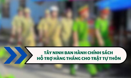 Tây Ninh ban hành chính sách hỗ trợ hàng tháng cho trật tự thôn. Đồ họa: Ngọc Diệp 