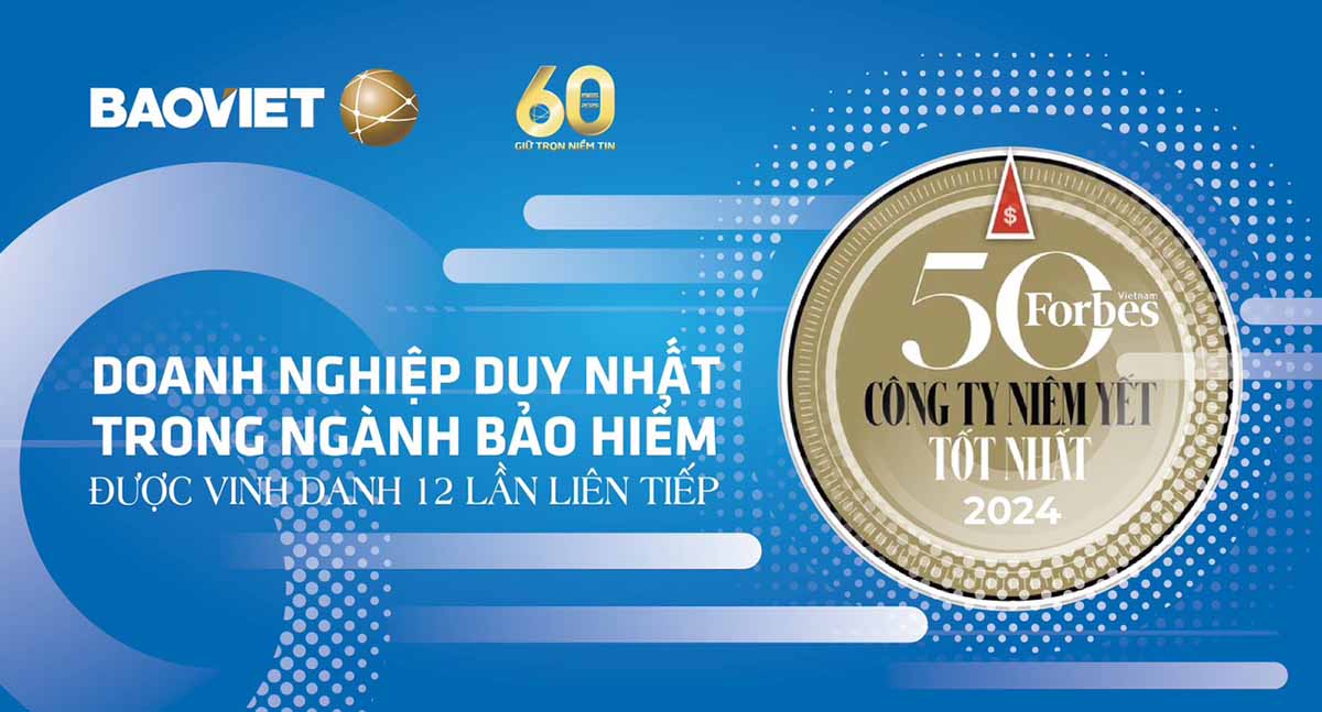 Bảo Việt 12 năm liên tiếp được vinh danh “Danh sách 50 công ty niêm yết tốt nhất Việt Nam”. Ảnh: BV