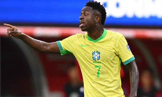 Vinicius Jr thi đấu dưới sức trong trận hòa 0-0 của đội tuyển Brazil trước Costa Rica. Ảnh: AFP