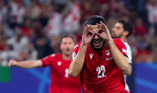 Georgia là đội gây bất ngờ nhất tại EURO 2024 với tấm vé vào vòng 1/8 ở lần đầu tiên tham dự. Ảnh: UEFA