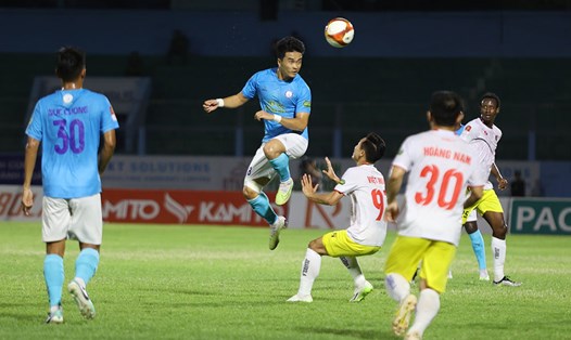 Khánh Hòa trong trận thua Hải Phòng ở vòng 17 V.League 2023-2024. Ảnh: VPF 