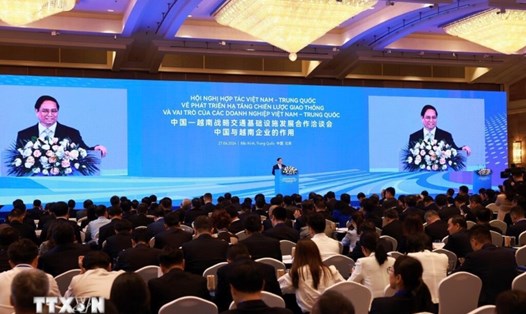 Thủ tướng Chính phủ Phạm Minh Chính phát biểu tại hội nghị. Ảnh: Dương Giang/TTXVN