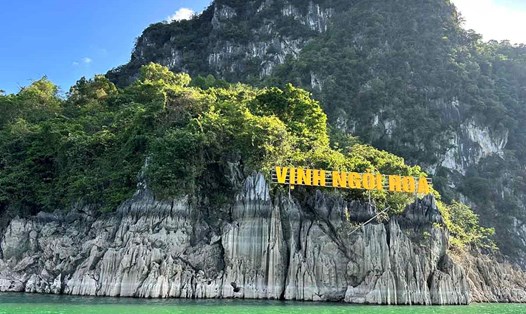 Vịnh Ngòi Hoa viên ngọc trên núi. Ảnh: Linh Anh