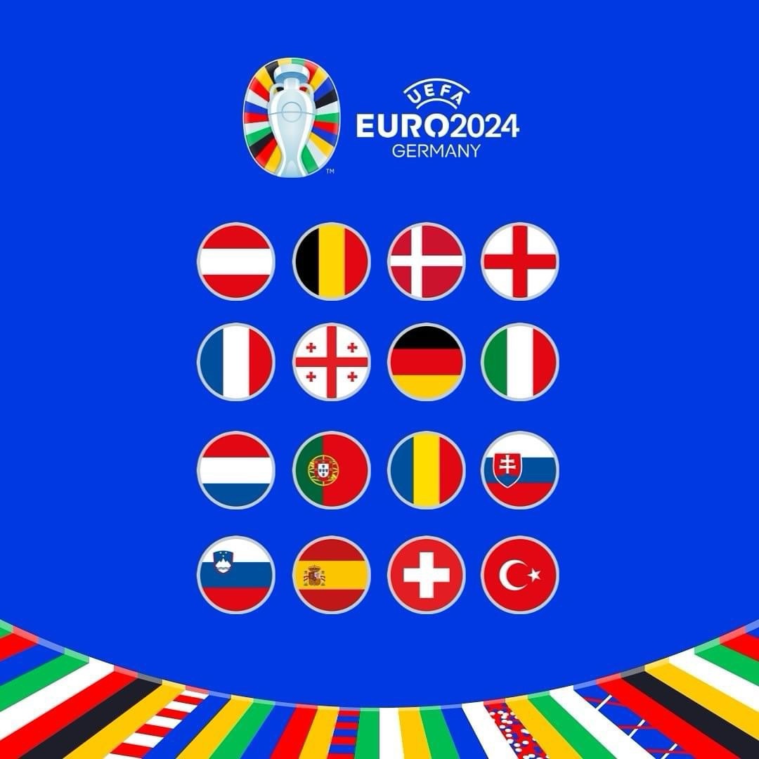 16 đội góp mặt ở vòng loại trực tiếp EURO 2024.  Ảnh: UEFA