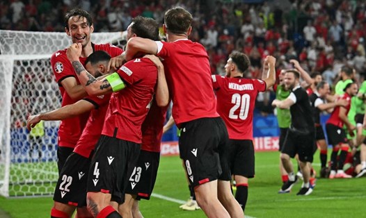 Tuyển Georgia nhận thưởng đậm sau khi vào vòng 1/8 EURO 2024. Ảnh: UEFA