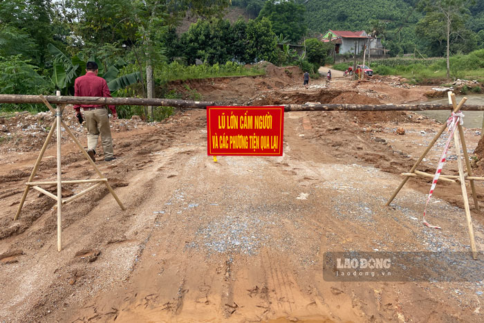 Vị trí xây dựng cầu và hệ thống thoát nước tại xã Tân Đồng, huyện Trấn Yên. 
