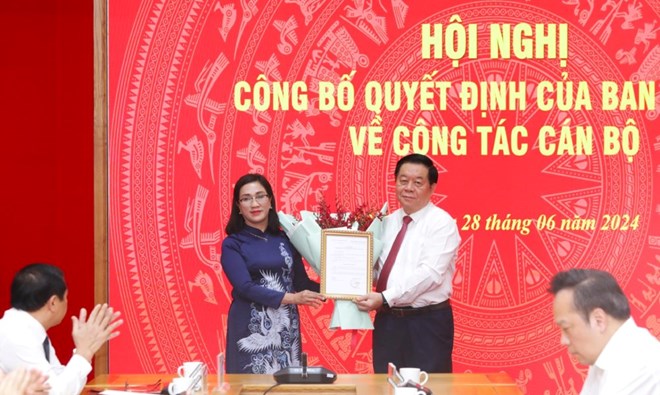 Bà Đinh Thị Mai giữ chức Phó Trưởng Ban Tuyên giáo Trung ương