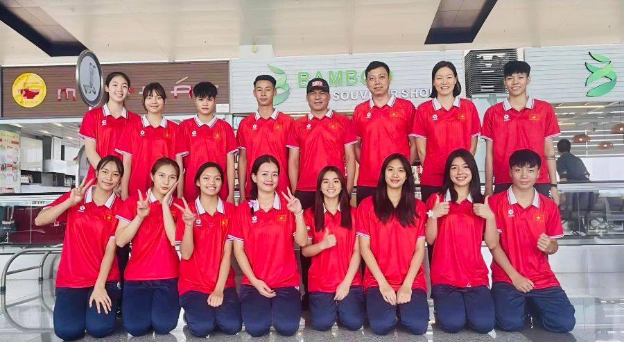 Tuyển bóng chuyền nữ Việt Nam có mặt tại Trung Quốc dự giải vô địch châu Á 2024. Ảnh: Tạp chí bóng chuyền